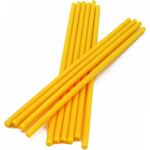 Стержень клеевой для термопистолета, Ø 7 мм, Д 250 мм, желтый, VIKEY (1 шт.)