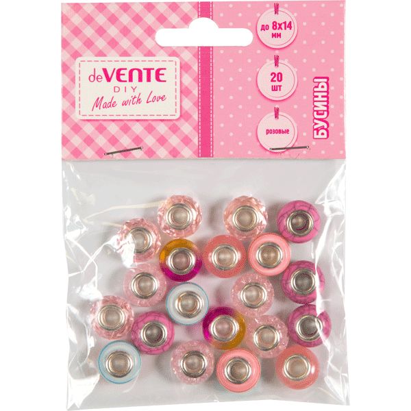 Бусины-шармы 8*14 мм, акрил, цв.: розовый, deVENTE Pink Sunset (20 шт.) Бусины-шармы 8*14 мм, акрил, цв.: розовый, deVENTE Pink Sunset (20 шт.)