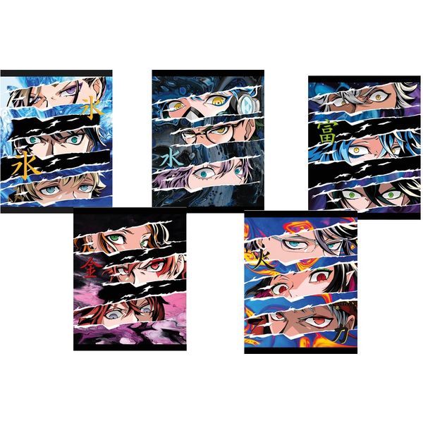 Тетрадь А5, клетка, 48 л., на скобе, 65 г/м², выб. лак, CENTRUM Глаза Аниме_5 дизайнов