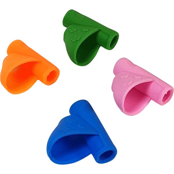 Насадка-держатель для ручки или карандаша, силиконовая, deVENTE Ring (Кольцо д/1 пальца), 4 дизайна