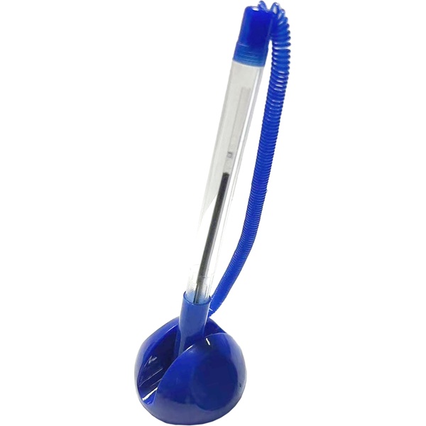 Ручка шариковая настольная 0,7 мм синяя Attomex, корпус синий