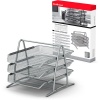 Лоток горизонтальный, 3 уровня, металлический, сборный, ErichKrause Compass Classic_серебряный Акция!