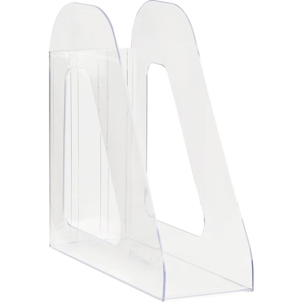 Лоток для бумаг вертикальный, 1 секция (90 мм), пластик., прозрачный, СТАММ Фаворит