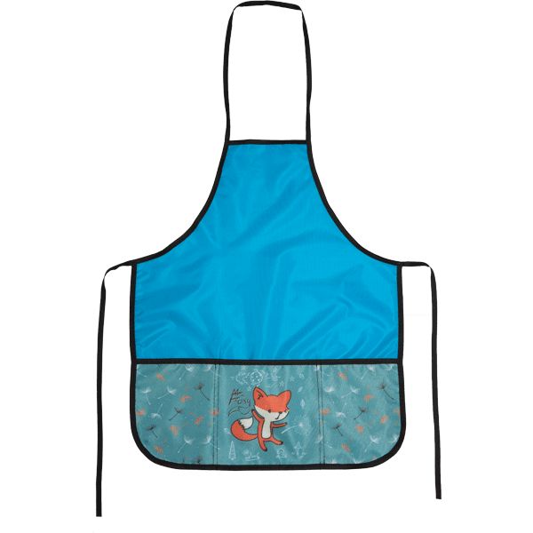 Фартук для труда deVENTE Foxy, 54*45 см (М), 3 кармана с рисунком, водоотталкивающий полиэстер