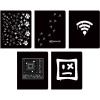 Тетрадь 48 л., клетка, 60 г/м², обл. диз. картон, трафарет. печать, Listoff TOTAL BLACK-Web_5 дизайнов
