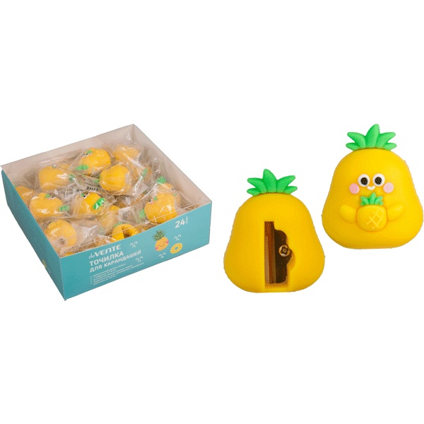 Точилка пластиковая, 1 отв., soft touch, deVENTE Pineapple Точилка пластиковая, 1 отв., soft touch, deVENTE Pineapple