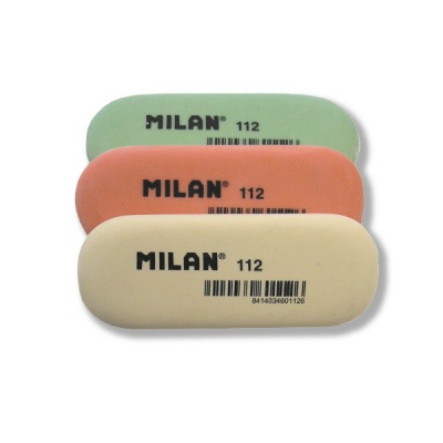 Ластик MILAN 112, синт. каучук, овальный, 73*28*9 мм, 3 дизайна Ластик MILAN 112, синт. каучук, овальный, 73*28*9 мм, 3 дизайна