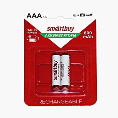 Аккумулятор AAA/HR03 (2BL) 800 mAh, 1.2 V, NiMh, Smartbuy (кратно 2)