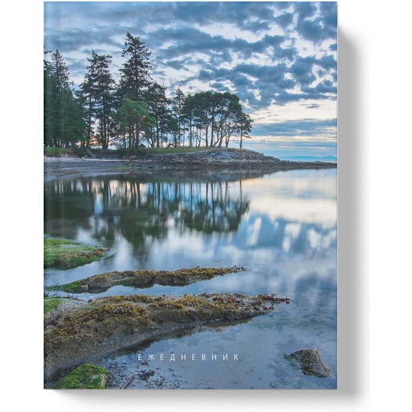 Ежедневник недатированный, А6, 128 л., 70 г/м2, инт. перепл., софт-тач, Listoff Карелия