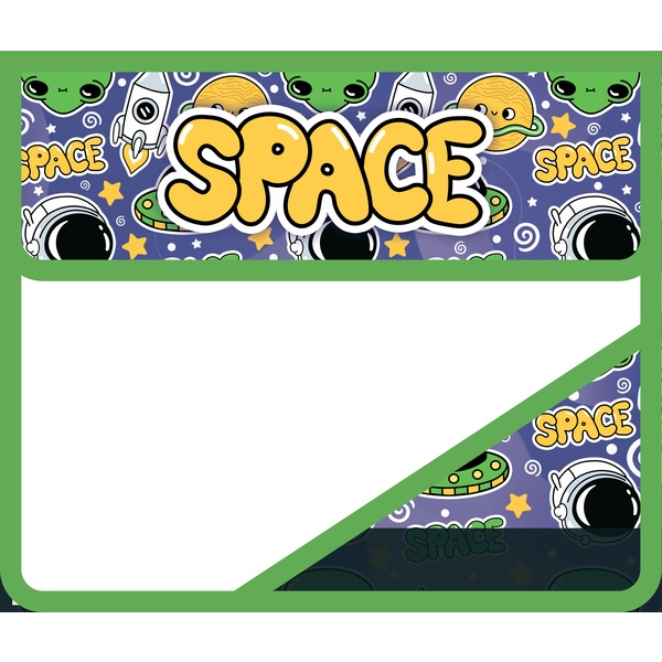 Папка А5 на липучке, 1 отд., PP, "диагональ", прозр., цв. клапан + уголок, ПЧЕЛКА Space stories Папка А5 на липучке, 1 отд., PP, "диагональ", прозр., цв. клапан + уголок, ПЧЕЛКА Space stories