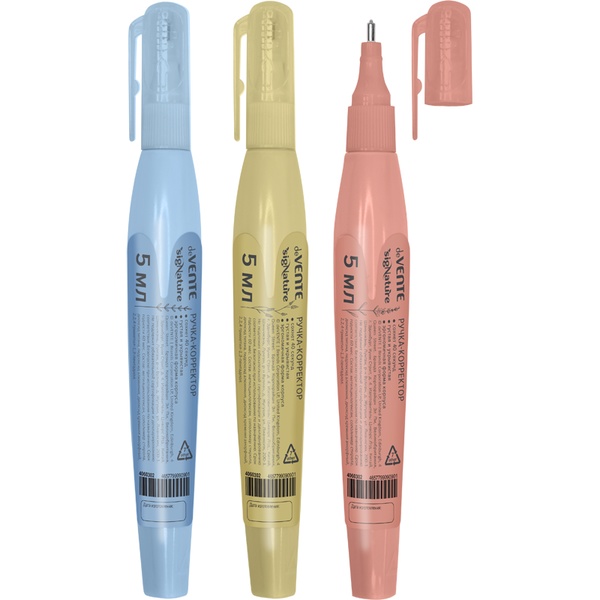 Ручка-корректор 5 мл deVENTE sigNATURE, метал. н-к, эрг. корпус, 3 дизайна