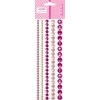Стразы самоклеящиеся, 130 шт., круглые, 5 р-ров, цв.: розовый сапфир, deVENTE DIY Jewelry Inspiration