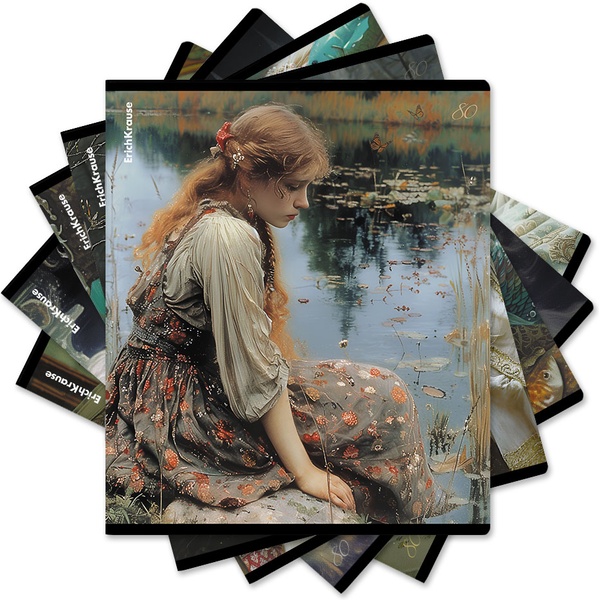 Тетрадь 80 л., клетка, 60 г/м², обл. мел. картон, ErichKrause Russian Tales_MIX-PACK Тетрадь 80 л., клетка, 60 г/м², обл. мел. картон, ErichKrause Russian Tales_MIX-PACK