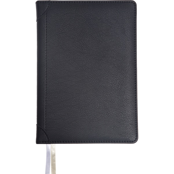 Ежедневник недатированный, А5, 136 л., 70 г/м2, тв. перепл., и/к, поролон, deVENTE Seattle_черный  Акция!