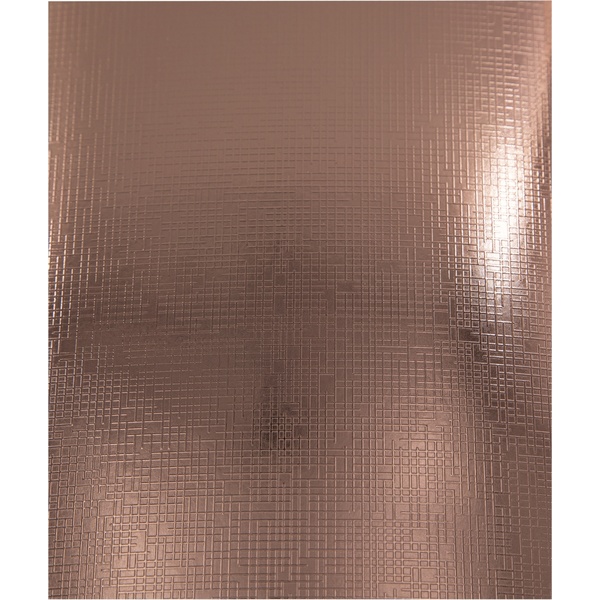 Тетрадь А5, клетка, 48 л., на скобе, 60 г/м², диз. картон, тисн. "лен", Alingar Золотой металлик/Gold metallic