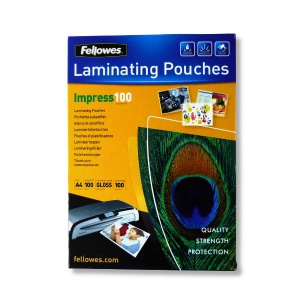 Пленка для ламинирования, 216*303 мм (А4), 100 мкм, глянцевая, 100 л., Fellowes Акция!