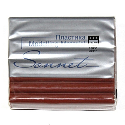 Пластика (полимерная глина) СОНЕТ, запекаемая, 56 г, коричневая яшма
