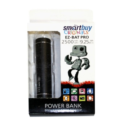 Аккумулятор портативный (Power Bank) Smartbuy EZ-BAT PRO, 2500 мAч, 1*USB