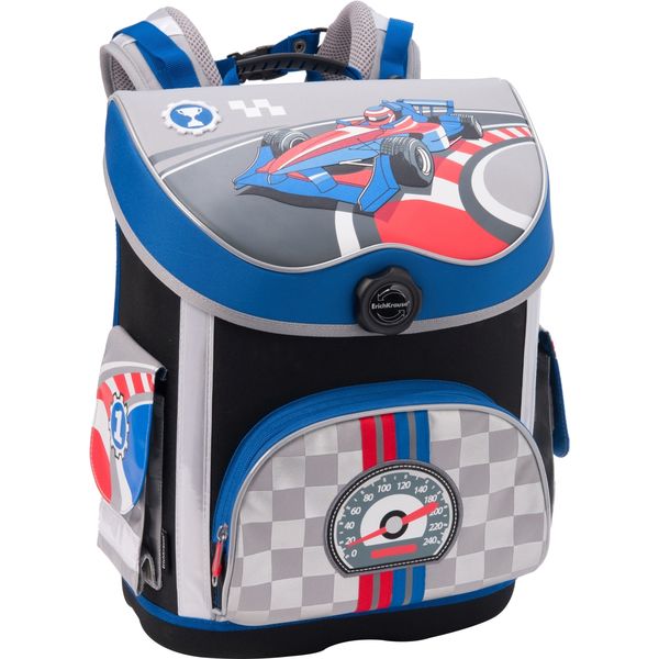 Рюкзак ученический ErichKrause Ultra 15L_Гонки, 39*28*14 см, 520 г, 1 отд., магнит. замок, эрг. спинка и дно Акция!