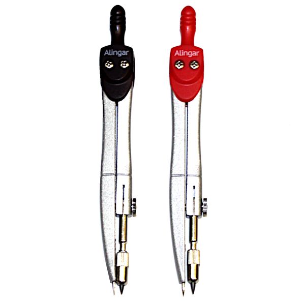 Циркуль Alingar, металлический, грифель, ПЭТ чехол