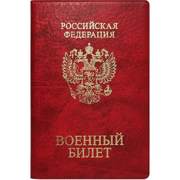 Обложка для военного билета DPSkanc , пвх, цвет: красный Обложка для военного билета DPSkanc , пвх, цвет: красный
