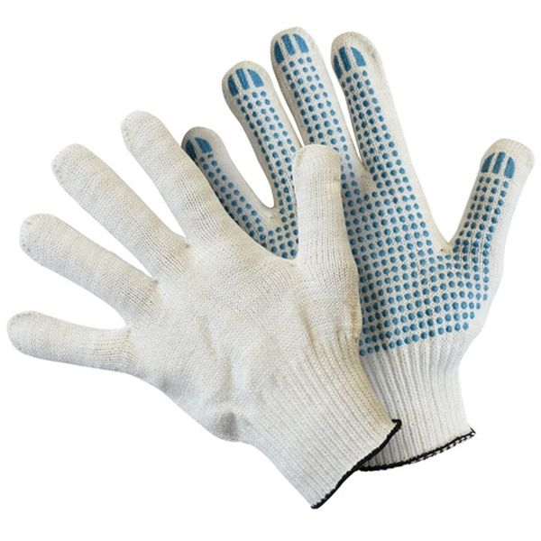 Перчатки рабочие, х/б, ПВХ-точка, 10 класс, 42 г, без и/у (1 пара)