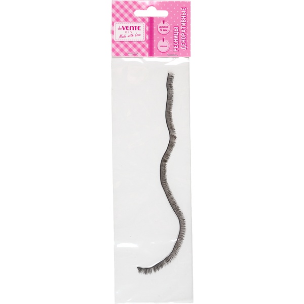 Реснички декоративные, 200*5 мм, цв.: черный, deVENTE (1 шт.)