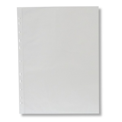 Файл-вкладыш А4+, 40 мкм, тисненый, унив. перф., Бюрократ Премиум (100 шт.)