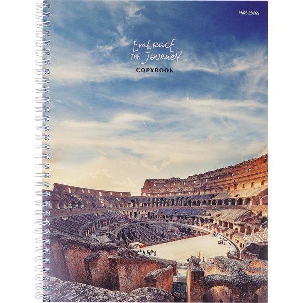 Тетрадь А4, клетка, 80 л., на гребне, 60 г/м², мел. картон, Prof-Press Амфитеатр