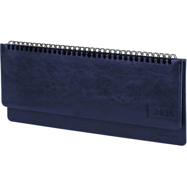 Планинг 2026 г, 305*140, 60 л., 70 г/м², 7А, и/к, гребень, BRAUBERG Imperial_синий Планинг 2026 г, 305*140, 60 л., 70 г/м², 7А, и/к, гребень, BRAUBERG Imperial_синий