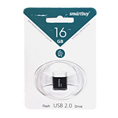 Флеш-накопитель USB 2.0, 16 ГБ, Smartbuy LARA Black/черный Флеш-накопитель USB 2.0, 16 ГБ, Smartbuy LARA Black/черный