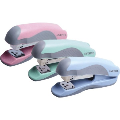 Степлер № 24/6 на 20 л. deVENTE Pastel каучуковая вставка, ассорти