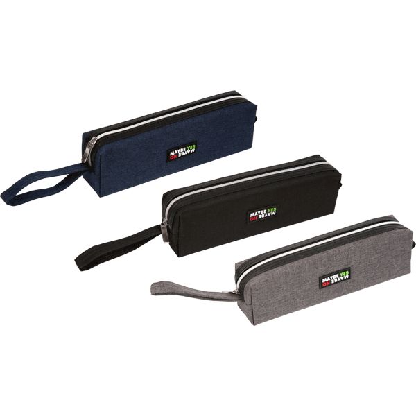 Пенал 1 отд., на молнии, 210*60*40 мм, текстиль/иск. кожа, ручка-петля, deVENTE May Be YES_3 цвета