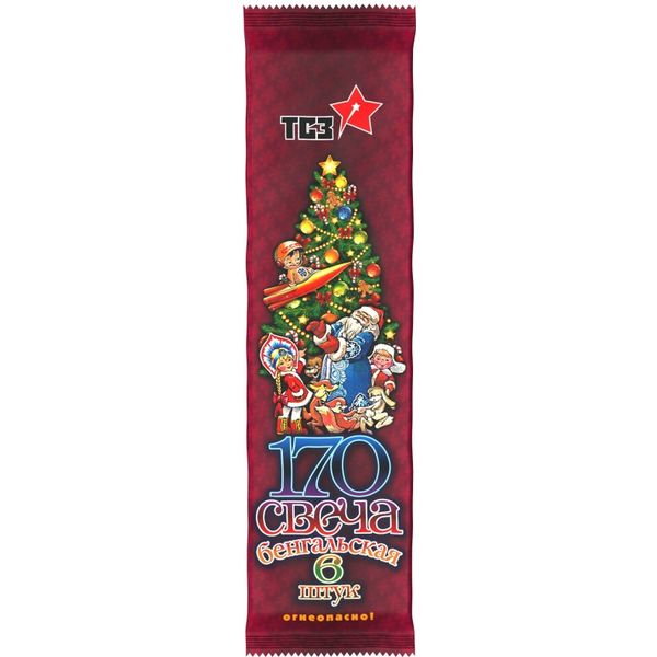 Свеча бенгальская 170 "ТСЗ" (6 шт.)