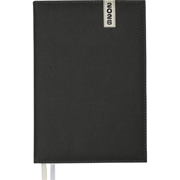 Еженедельник 2026, А4, 64 л., 70 г/м², тв. перепл., и/к, поролон, апплик., deVENTE Vertical_черный