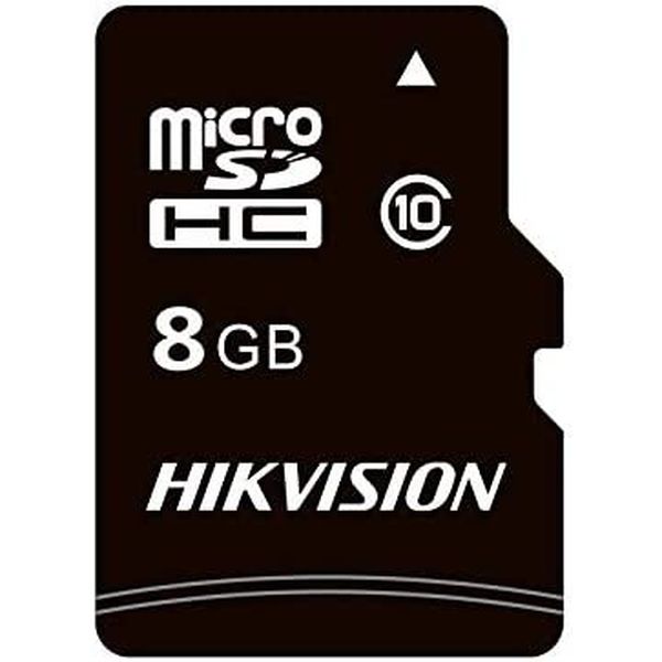 Карта памяти micro SDHC 8 Гб, class 10, адаптер, Hikvision