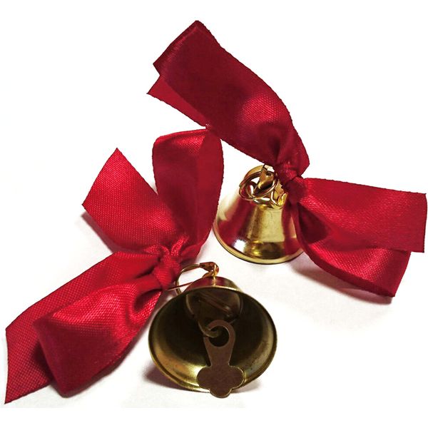 Колокольчик Ø25 мм, красный бантик, булавка