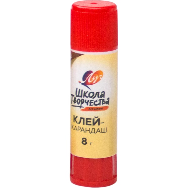 Клей-карандаш 8 г, PVP основа, ЛУЧ Школа творчества