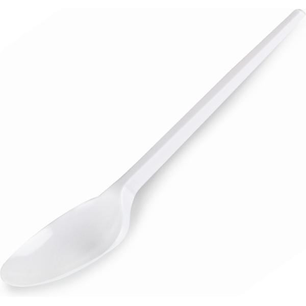 Ложка столовая PS, 16.5 см, белая, Стандарт (100 шт.)