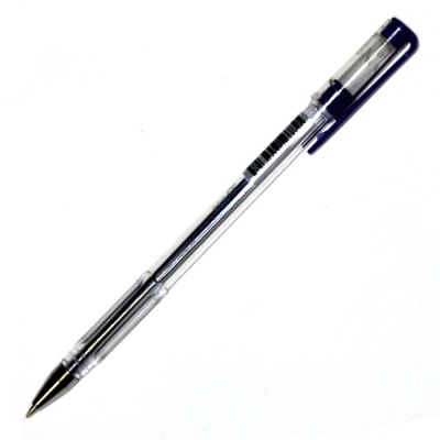 Ручка гелевая синяя, Ø 0.5 мм, рифл. грип, метал. н-к, Profit