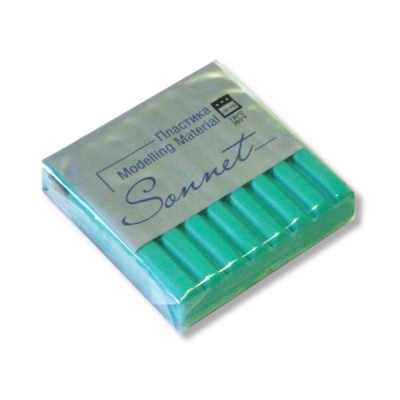 Пластика (полимерная глина) СОНЕТ, запекаемая, 56 г, зеленая светлая