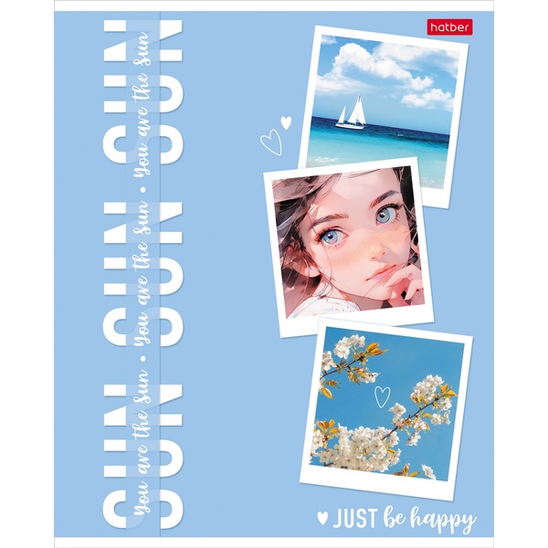 Тетрадь А5, клетка, 48 л., на скобе, 65 г/м², soft-touch, Hatber Прекрасные мгновения (акционный товар)