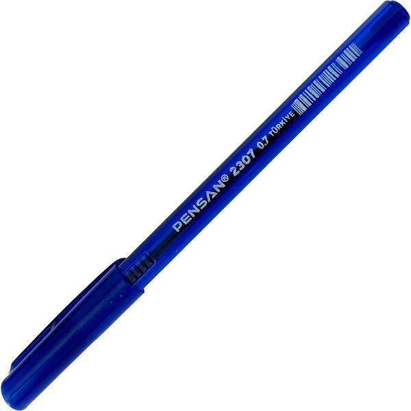 Ручка шариковая, синяя, Ø 0.7 мм, трехгран., тон. корп., рифл. упор, PENSAN Triangle