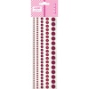 Стразы самоклеящиеся, 115 шт., круглые, 5 р-ров, цв.: рубиновый, deVENTE DIY Pearls