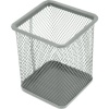 Органайзер для канцелярии (стакан) deVENTE, металлический, квадратный, серый