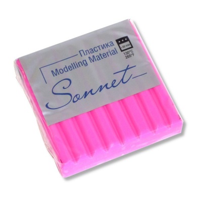 Пластика (полимерная глина) СОНЕТ, запекаемая, 56 г, флуоресцентная маджента