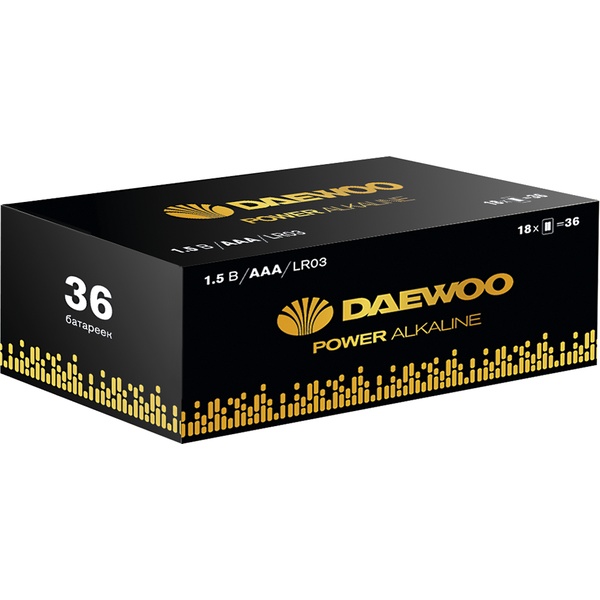 Батарейка LR03/AAA, 1.5 V, Daewoo Power Alkaline