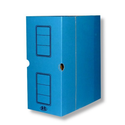 Короб архивный А4, микрогофрокартон, фикс. клапан, 150 мм (1200 л.), синий, БЛАНКИЗДАТ