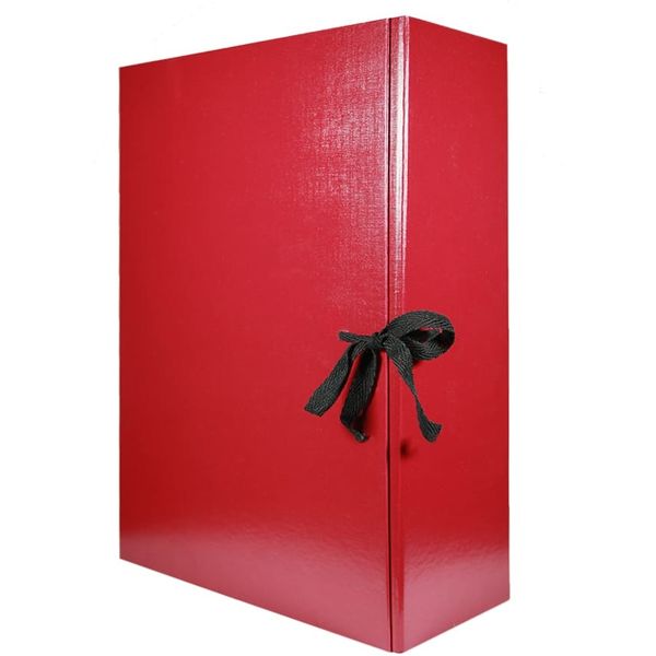 Папка архивная А4, бумвинил, 2 завязки, 100 мм (1000 л.), разборная, бордовая, ИМИДЖ