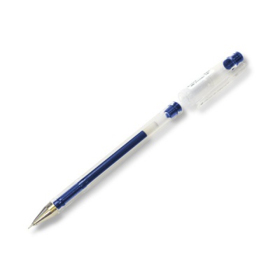 Ручка гелевая синяя, лин. 0.4 мм, "игла", рифл. грип, метал. н-к, PILOT G-TEC-C4